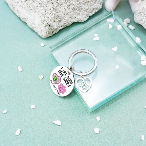 مضحك الاعشاب المفاتيح الهدايا الكلب أمي هدايا للنساء الكلب عشاق الاعشاب الملحقات صديق هدايا للنساء الأصدقاء الإناث لها فتاة هدية كيرينغ قلادة in Kuwait