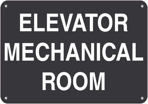 Aluminum Horizontal Metal Sign Multiple Sizes Elevator Mechanical Room Business A Grey All over Weatherproof Street Signage 10x7Inches in Saudi Arabia