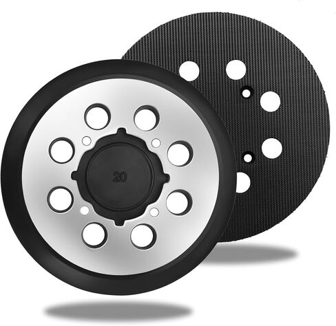 وسادة صنفرة لـ Dewalt DWE64233 & N329079، وسادة سنفرة مدارية بديلة مقاس 5 بوصات 8 فتحات وخطاف وحلقة، وسادة سنفرة من سبائك الألومنيوم 4 فتحات لولبية متوافقة مع DWE6421 6421K DWE6423 6423K DCW210B in Kuwait