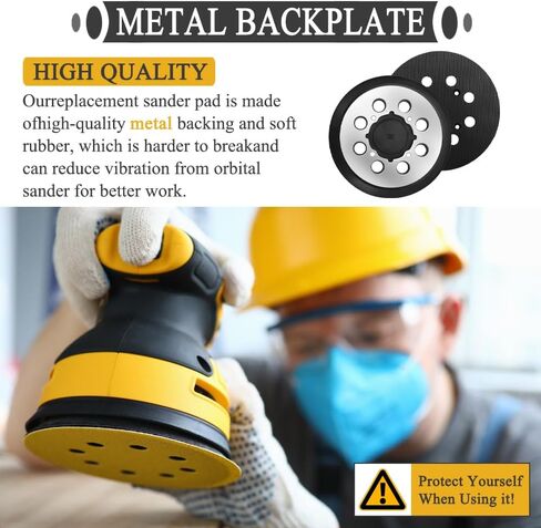 وسادة صنفرة لـ Dewalt DWE64233 & N329079، وسادة سنفرة مدارية بديلة مقاس 5 بوصات 8 فتحات وخطاف وحلقة، وسادة سنفرة من سبائك الألومنيوم 4 فتحات لولبية متوافقة مع DWE6421 6421K DWE6423 6423K DCW210B in Kuwait