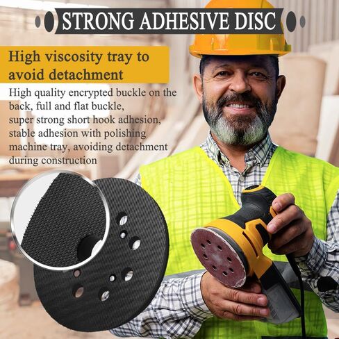 وسادة صنفرة لـ Dewalt DWE64233 & N329079، وسادة سنفرة مدارية بديلة مقاس 5 بوصات 8 فتحات وخطاف وحلقة، وسادة سنفرة من سبائك الألومنيوم 4 فتحات لولبية متوافقة مع DWE6421 6421K DWE6423 6423K DCW210B in Kuwait