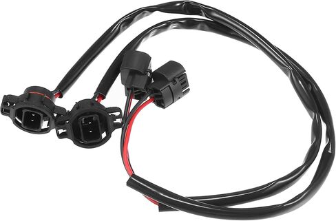 تمديد محول الأسلاك تسخير 5202/H16 ذكر إلى أنثى 0.5 متر/1.6ft طويل LED مصابيح ضباب مجموعة المقبس 12 فولت البلاستيك المطاط الأسود in Saudi Arabia