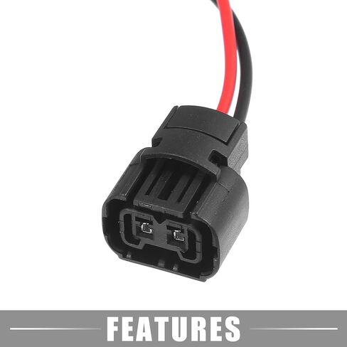 تمديد محول الأسلاك تسخير 5202/H16 ذكر إلى أنثى 0.5 متر/1.6ft طويل LED مصابيح ضباب مجموعة المقبس 12 فولت البلاستيك المطاط الأسود in Saudi Arabia