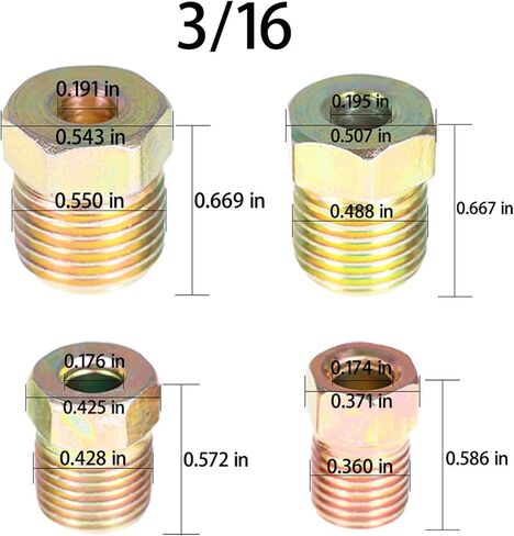 WFLNHB 25 قدم. مجموعة أنابيب خط الفرامل المطلية بالزنك 1/4 و3/16 مع تركيبات 16 و16 in Saudi Arabia