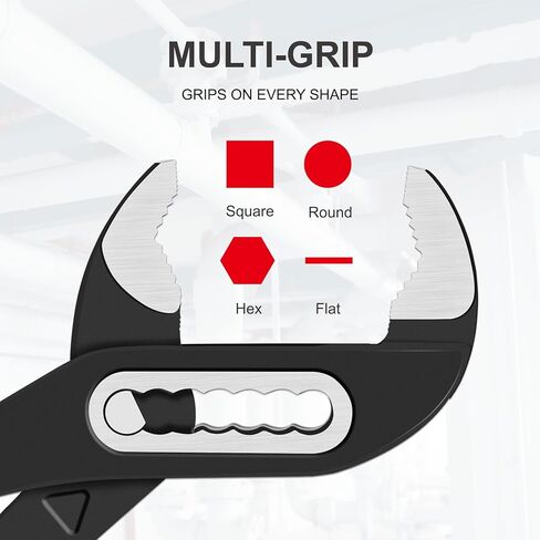 مجموعة كماشة مفصل اللسان والأخدود من HAUTMEC، كماشة مضخة مياه سريعة الضبط التلقائي مع حقيبة أدوات تخزين، تتضمن HT0324-PL مقاس 7 بوصات و10 بوصات و12 بوصة in Kuwait