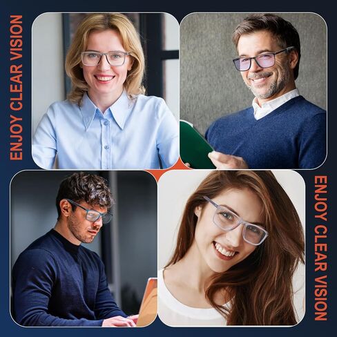 مجموعة من 6 نظارات قراءة للرجال بتصميم رياضي مانع للضوء الأزرق مع نظارات نسائية بمفصلات زنبركية in Kuwait