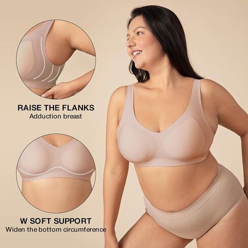 Wireless Bras for Women Super Soft Seamless Support No Wire T-Shirt Bra in Saudi Arabia