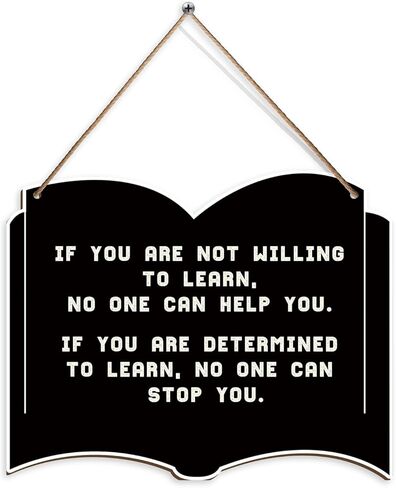 علامة تعليق خشبية تحفيزية من Kihraw، لوحة فنية وديكور جداري للمكتب، علامة تحفيزية، اقتباسات إيجابية لديكور الحائط، هدايا تشجيعية، أقوال إيجابية لديكور الحائط، اقتباسات ملهمة in Kuwait