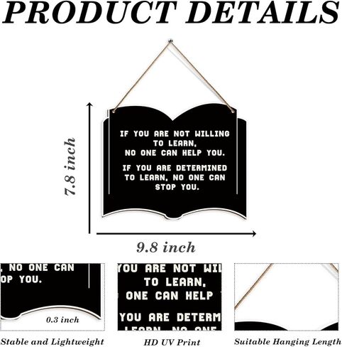 علامة تعليق خشبية تحفيزية من Kihraw، لوحة فنية وديكور جداري للمكتب، علامة تحفيزية، اقتباسات إيجابية لديكور الحائط، هدايا تشجيعية، أقوال إيجابية لديكور الحائط، اقتباسات ملهمة in Kuwait