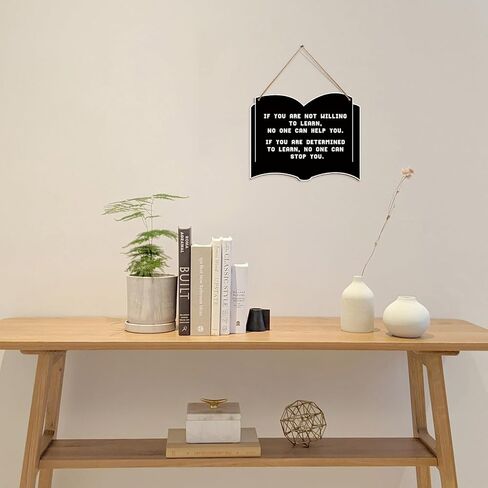 علامة تعليق خشبية تحفيزية من Kihraw، لوحة فنية وديكور جداري للمكتب، علامة تحفيزية، اقتباسات إيجابية لديكور الحائط، هدايا تشجيعية، أقوال إيجابية لديكور الحائط، اقتباسات ملهمة in Kuwait