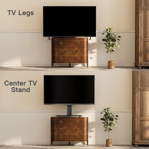 قاعدة حامل تلفزيون عالمية من Marsail لتلفزيونات LCD OLED مسطحة/منحنية مقاس 44-85 بوصة - ارتفاع قابل للتعديل/طويل/أكبر حامل تلفزيون على سطح الطاولة مع إدارة الكابلات، VESA 800x400 مم in Kuwait