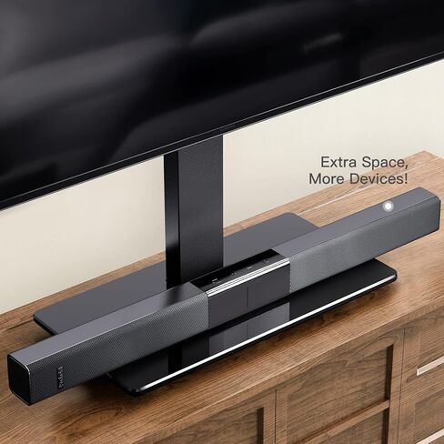 قاعدة حامل تلفزيون عالمية من Marsail لتلفزيونات LCD OLED مسطحة/منحنية مقاس 44-85 بوصة - ارتفاع قابل للتعديل/طويل/أكبر حامل تلفزيون على سطح الطاولة مع إدارة الكابلات، VESA 800x400 مم in Kuwait