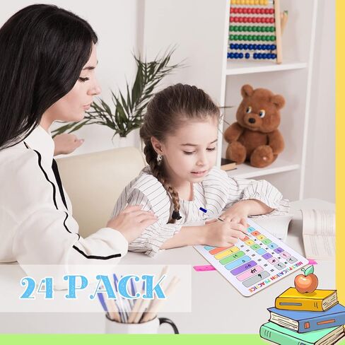 24 Pcs Dry Erase Multiplication Chart Whiteboard 9 x 12 inch Double Sided Multiplication Table Whiteboard Times Table Math Manipulatives White Board for Kids Students Classroom Home Learning in Saudi Arabia