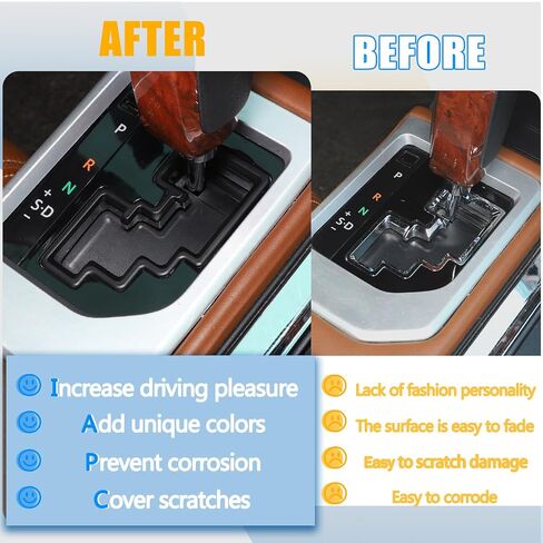 LLKUANG وحدة تحكم مركزية للسيارة لوحة نقل الحركة والعتاد إطار زخرفي متوافق مع Toyota Tundra 2014-2021 Gear Shifter غطاء مركزي مضاد للخدش ملحقات داخلية (أسود مطفي) in Kuwait