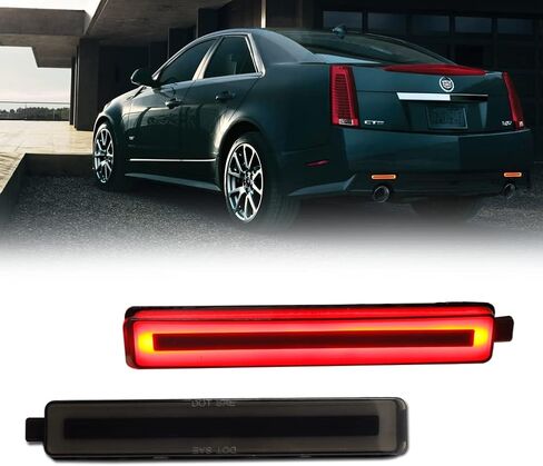 GTINTHEBOX for 2008-2013 Cadillac CTS or CTS-V,2008-2012 Buick Enclave, 2005-2009 Equinox, 2007-2009 Trailblazer SS LED Rear Fog Bumper Reflector Brake Tail Lights in Kuwait