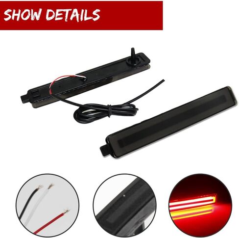 GTINTHEBOX for 2008-2013 Cadillac CTS or CTS-V,2008-2012 Buick Enclave, 2005-2009 Equinox, 2007-2009 Trailblazer SS LED Rear Fog Bumper Reflector Brake Tail Lights in Kuwait