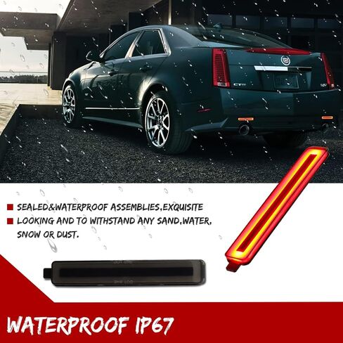 GTINTHEBOX for 2008-2013 Cadillac CTS or CTS-V,2008-2012 Buick Enclave, 2005-2009 Equinox, 2007-2009 Trailblazer SS LED Rear Fog Bumper Reflector Brake Tail Lights in Kuwait