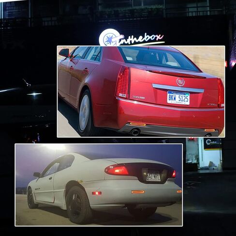 GTINTHEBOX for 2008-2013 Cadillac CTS or CTS-V,2008-2012 Buick Enclave, 2005-2009 Equinox, 2007-2009 Trailblazer SS LED Rear Fog Bumper Reflector Brake Tail Lights in Kuwait