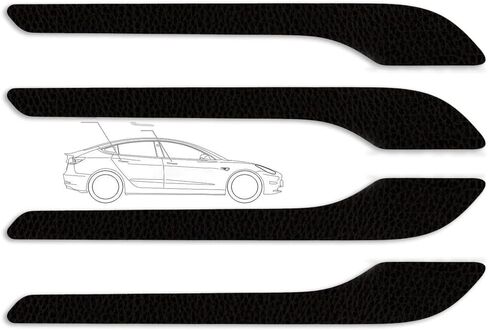 Tesla Door Handle Sticker, Black Anti Scratch Door Cup Protector, unmarked Automatic Door Handle Protective Film for Model 3 Y Custom Cut Decal (Set of 6) (Black) in Saudi Arabia