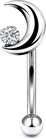 16G Astm F136 Titanium Eyebrow Piercing Jewelry Curved Barbell Eyebrow Ring Vertical Labret Lip Jewelry Daith Rook Earrings Navel Small Belly Button Ring Piercing Jewelry for Women Men CZ in Saudi Arabia