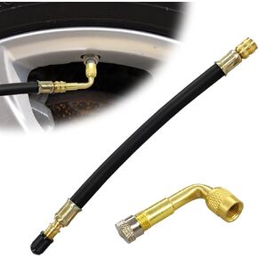 Tire Valve Extension Compatible For Cars Truck Motorcycle Bike 8.25 Inch Tire Valve Extension And 90 Degree Tyre Valve Extension Adaptor