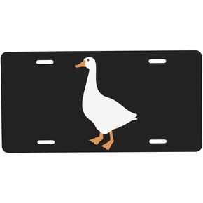 Goose Hand Drawn License Plate Front Car Decorative Novelty Auto Plate Car Tag Vanity Gift Metal Aluminum Plate for Women/Man 12x6 inch Wall Decor