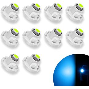 10 PCS Car T4.2 Instrument Desk Lamp, 0.39" x 0.27" 12V IP65 Waterproof 3030 Chip LED Super Bright A/C Indicator Light, 50000H Energy-saving Long-life Bulb, Universal for Cars (Ice Blue)