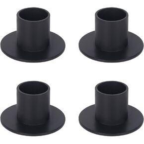 Taper Candle Holder, 4Pcs Black Candel Holder, Candlestick Holders for Table Centerpiece Wedding Party Anniversary(Orbicular)