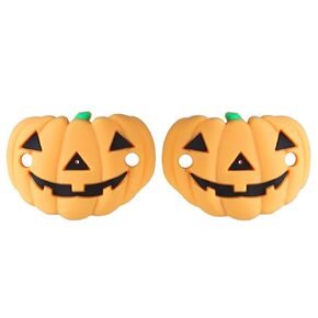 BinaryABC Halloween Pumpkin Baby Pacifier,Halloween Silicone Baby Nipple,Halloween Party Favors Gifts,2Pcs