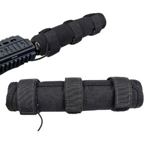 8-Inch Suppressor Cover with Burn Proof Inner Sleeve for Silencer Heat-Insulated Gear Suppressor Wrap Hunting & Shooting Essential Accessory Black