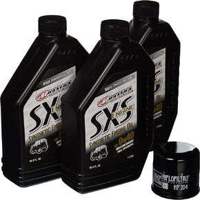MaximaHiflofiltro SXSSEOCK005 SXS Full Synthetic Side x Side Engine Oil Change Kit for Yamaha Rhino 700, 3 L