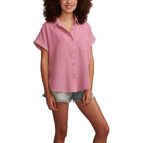 Lucky Brand Women's Linen Short Sleeve Shirt