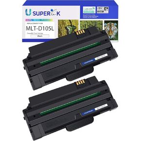 Compatible Toner Cartridge Replacement for Samsung 105 MLT-D105L 105L MLTD105L Use with Samsung ML-2525 ML-2525W ML-2545 ML-1915 SCX-4623F SCX-4623FN SF-650 Printer (Black, 2 Pack)