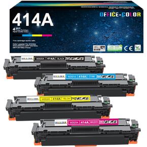 خراطيش حبر 414A مكونة من 4 قطع بديلة لحبر الطابعة HP Color Laserjet Pro MFP M479fdw MFP M479fdn، Enterprise MFP M454dw M454dn M480f M479 M454 (أسود، سماوي، أرجواني، أصفر) in Kuwait
