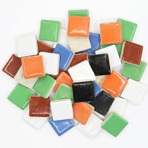 15Oz Small Raindrops Mosaic Tiles for Crafts, Ceramic Mosaic Floor Tile, Bulk Mosaic Pieces for Wall Bathroom Home Craft Building Renovation - 0.7" X 1.1"
