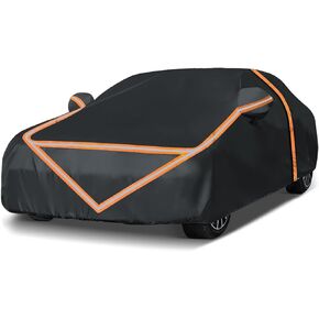 NEVERLAND Car Covers for Automobiles,Car Cover Waterproof All Weather with Door Zipper, Outdoor Heavy Duty Full Exterior Covers Snowproof UV Protection Windproof(Fit Sedan Length 177-183 inch)