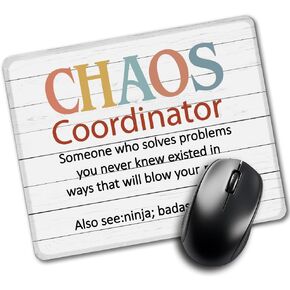 Chaos Coordinator Rectangular Mouse Pad, Funny Chaos Coordinator Office Gift, Mentor Appreciation Gift, Thank You Gift for Mentor, Thoughtful Gift for Mentor, Coordinator Definition Gift