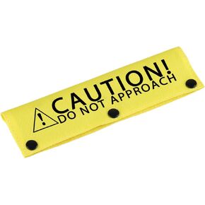 Funny Dog Leash Sleeve Caution Do Not Approach Dog Leash Wrap Sleeve Pet Birthday Gift (Caution Do Not Approach-YE Sleeve)