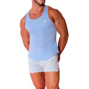 تيشيرت رجالي باللون الوردي الباستيل والأصفر النيون Dri Fit بدون أكمام Racerback Stringer in Kuwait