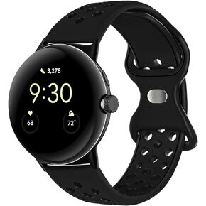 Sport Bands Compatible for Google Pixel Watch 2/Google Pixel Watch, Breathable Wristband Replacement Soft Silicone Strap for Women Men