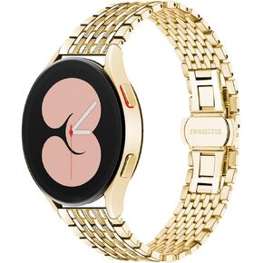Juntan Stainless Steel Bands Compatible for Samsung Galaxy Watch 7/6/5/4 Band 40mm 44mm, Watch 5 Pro 45mm, Galaxy Watch 6/4 Classic 43mm 47mm 42mm 46mm, Quick Release 20mm Metal Straps for Women Men in Saudi Arabia