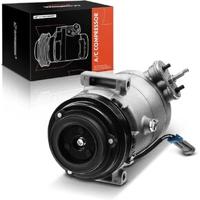 A-Premium Air Conditioner AC Compressor with Clutch Compatible with Chevrolet Malibu 2.2L 2004-2006, Classic 2.2L 2004-2005 & Oldsmobile Alero & Pontiac Grand Am G6