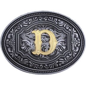 إبزيم الحزام الغربي، الحروف الأولية ABCDEFG إلى Z، إبزيم حزام رعاة البقر البيضاوي للرجال والنساء، مشبك رعاة البقر وراعية البقر in Kuwait