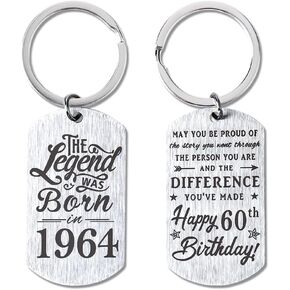 50th 60th Birthday Gifts for Women Men 70th 75th 80th Birthday Gift for Women Grandma Grandpa Birthday Keychain Gift for Mom