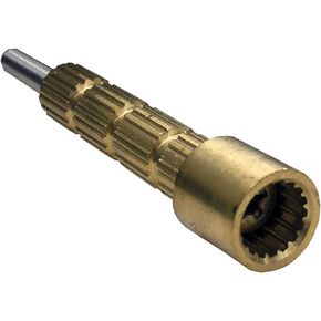 LASCO 03-1781 3-Inch Stream Way American Nibco Indiana Male by Female Stem Extension G Broach with 10-24 by 3-Inch Screw, Brass, 0.56L x 0.56W x 3H