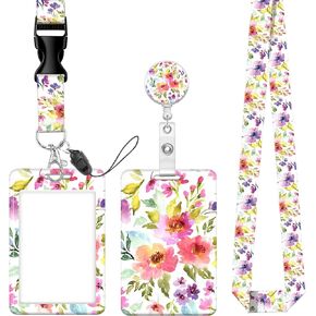 Badge Reels Retractable with Carabiner Reel Clip, ID Name Tag Work Badge Holder Belt Ferrule, Identity ID Badge Holder Cover Case for Office Work Nurse Teacher Student Gifts(Western Cowhide)