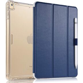 Valkit iPad Pro 12.9 Case 2017/2015 (Old Model,1st & 2nd Gen) - iPad Pro 12.9 Inch Cover with Pencil Holder Smart Folio Stand Protective Translucent Frosted Back Cases with Auto Wake/Sleep,Rose Gold