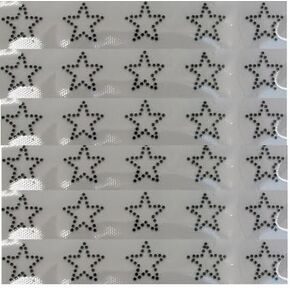 AB 30 Rhinestone Stars Iron-on Diamante Transfer Crystal Stone Bling Motif