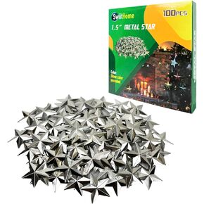 100Pcs in Bulk Unfinished Metal Stars for Crafts for Home Decoration Wall Decor
