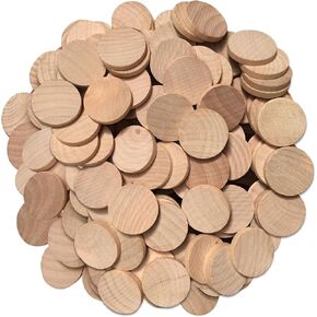 PLAZOTTA 250 حزمة عملات خشبية مقاس 1.5 بوصة، شرائح خشبية صغيرة للفنون والحرف اليدوية in Kuwait